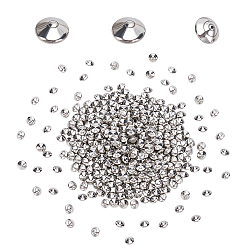 Нержавеющая Сталь Цвет 201 полированные бусины из нержавеющей стали, ювелирные изделия полированные аксессуары, летающая тарелка, цвет нержавеющей стали, 6x4 мм, 1100шт / ABG