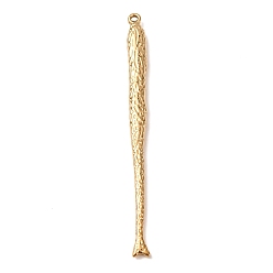 Oro 304 de acero inoxidable colgantes grandes, amuletos de peces martillados, revestimiento de iones (ip), dorado, 84x6x4 mm, agujero: 2.5 mm