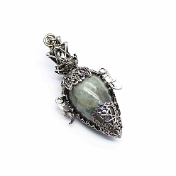 Лабрадорита Природные подвески лабрадорита, слеза, 61x30x19 мм