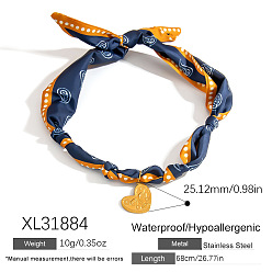 Сердце 304 ожерелья-шарфы с подвесками из нержавеющей стали, золотые, сердце, 26.77 дюйм (68 см), Кулон : 25.12 мм