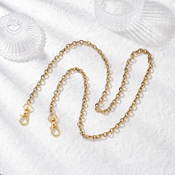 Золотой 304 цепочки для сумочек из нержавеющей стали, Сплав с застежками, золотые, 795 мм