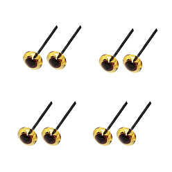 Золотистый Прозрачная пластиковая кукла игла для валяния глаз, изготовление кукол, золотые, 5 мм, 200 пар / мешок