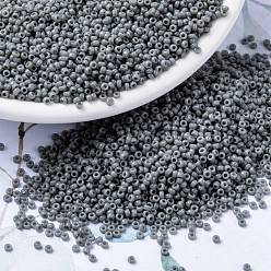 (RR499) Opaque Falcon Gray Миюки круглые бусины рокайль, японский бисер, 15/0, (rr 499) непрозрачный соколиный серый, 15/0, 1.5 мм, отверстия : 0.7 mm, около 250000 шт / фунт