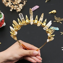 Цитрин Резинки для волос из натурального цитрина, аксессуары для волос для женщин и девочек, 185x155x15 мм