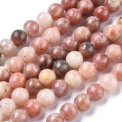 Colorful Natural Plum Blossom Jasper Beads Strands, Round, Marble Stone Beads, Colorful, 10.5mm, Hole: 1.2mm, about 38pcs/strand, 15.7 inch