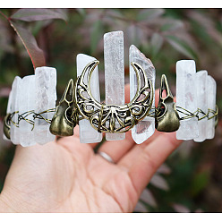 Хрусталь Резинки для волос из натуральных кристаллов кварца, корона для волос, для женщин девушек, 270x180x30 мм