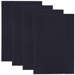 Черный 4шт. прямоугольные резиновые противоскользящие подошвы для обуви, износостойкая подошва с рельефным рисунком для ремонта ботинок, кожаные ботинки, чёрные, 150x100x2 мм