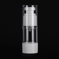 White Plastic Vacuum Spray bottle, Refillable Bottles, White, 10x3.3cm, Capacity: 15ml(0.51fl. oz)