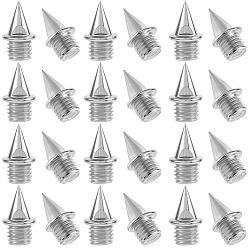 Нержавеющая Сталь Цвет 50шт. стальной пирамидальный шип, Замена шипов для беговых кроссовок и кроссовок, цвет нержавеющей стали, 12.5x7 мм