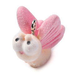 Бабочка Подвески из смолы в виде животных, с железной платиной петлей, бабочка, 19x17x22.5 мм, отверстие : 2.5 мм