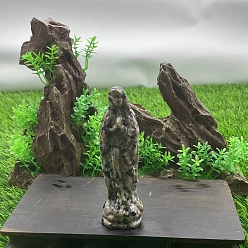 Джаспер Кунжут Резные фигурки целебной Девы Марии из натуральной кунжутной яшмы, Украшения из камня с энергией Рейки, 100 мм