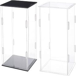 Clear Acrylic Display Box, for Model Toy Display, Clear, Finished Product: 10x10x20cm