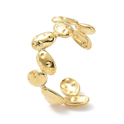 Настоящее золото 18K 304 палец кольца из нержавеющей стали, полированный, женские манжеты с кактусами, реальный 18 k позолоченный, размер США 9 3/4 (19.5 мм)