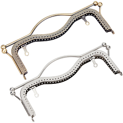 (52) Непрозрачная лаванда 2шт 2 цвета железный кошелек рамка ручка, Для швейной машины, разноцветные, 20.5 см, 1 шт / цвет