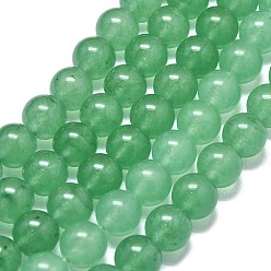 Средний Морско-зеленый Натуральный Malaysia нефритовые бусы пряди, окрашенная и подогревом, круглые, средний морской зеленый, 10 мм, отверстие : 1.2 мм, около 39 шт / нитка, 14.96 дюйм (38 см)