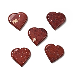 Брекчированных Джаспер Украшения из натуральной брекчированной яшмы, украшения для дома, сердце, 42~43x45~46x8 мм