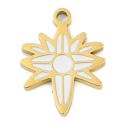 Звезда 304 подвески из нержавеющей стали, с эмалью, золотые, звезда, 17x13x1.7 мм, отверстие : 1.4 мм