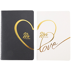 Mixed Color 2Pcs Paper Wedding Speech Book, Rectangle, Mixed Color, 150x100x6mm, 2pcs/set