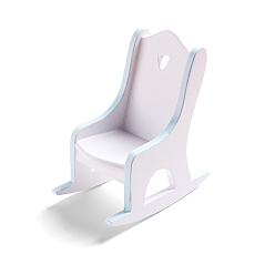 Светло-Синий Кресло-качалка из мдф-панели миниатюрные украшения, аксессуары для кукольного домика с микро-ландшафтом, притворяясь опорными украшениями, голубой, 70x45x110 мм