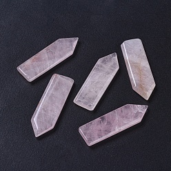 Rose Quartz Natural Rose Quartz Beads, No Hole/Undrilled, Arrow, 54.5~56.5x17~17.5x5.5mm