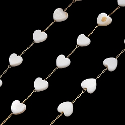 Настоящее золото 18K Ручная работа 304 цепочки из нержавеющей стали в форме сердца, долговечный, пайки, с катушкой, ионное покрытие (ip), реальный 18 k позолоченный, 6x7x3 мм