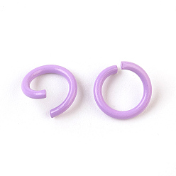 Violet Iron Jump Rings, Open Jump Rings, Violet, 17 Gauge, 8~8.5x1.2mm, Inner Diameter: 5~6mm