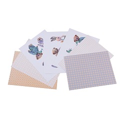 Other Animal Scrapbook Paper Pad, for DIY Album Scrapbook, Greeting Card, Background Paper, Animal Pattern, 200x150x0.1mm, 14sheets/set
