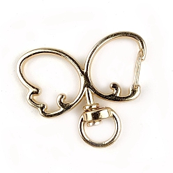 Light Gold Поворотные шарниры из сплава цинка, бабочка, золотой свет, 39.5x33 мм