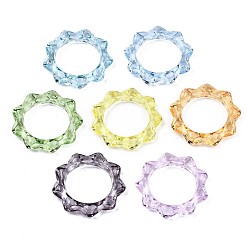 Gemischte Farbe Transparente Acryl-Fingerringe, Sonne, Gemischte Farbe, us Größe 8 (18.1 mm)