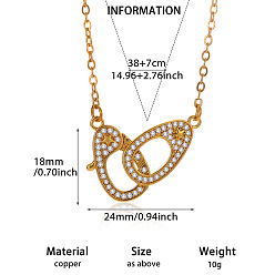 Egg Collares pendientes de circonita cúbica transparente micro pavé de latón, real 18 k chapado en oro, huevo, 14.96 pulgada (38 cm), colgante: 18x24 mm