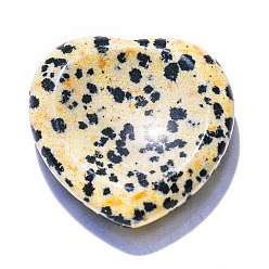 Далматинских Джаспер Натуральный камень из далматинской яшмы в форме сердца для балансировки Рейки, украшения для домашнего экрана, 30x8 мм