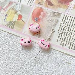 Cat Shape Сплавочные бусины, для браслета и ожерелья ручной работы, форма кошки, 9x12 мм