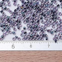 (DB0059) Amethyst Lined Crystal AB MIYUKI Delica Beads, Cylinder, Japanese Seed Beads, 11/0, (DB0059) Amethyst Lined Crystal AB, 1.3x1.6mm, Hole: 0.8mm, about 20000pcs/bag, 100g/bag