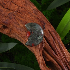 Bloodstone Natural Bloodstone Display Decorations, Home Decorations, Moon, 30x8mm