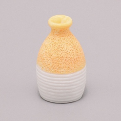 Белый Навахо Ваза из смолы миниатюрные украшения для цветочных горшков, Аксессуары для микроландшафтного сада для кукольного домика, притворяющиеся опорными украшениями, седло коричневый, 37.5x23 мм