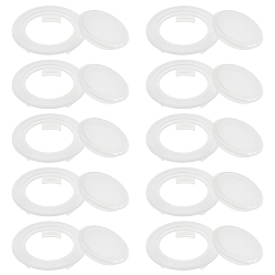 Прозрачный 10шт. круглые пластиковые заглушки для отверстий под настольный зонт, аксессуары для зонтов от солнца, прозрачные, 65.5x13 мм