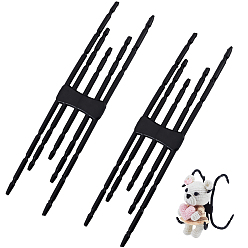 Черный Креативные держатели для мобильных телефонов в форме паука из железа и ПВХ, чёрные, 262x57.5x7 мм