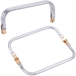 Серебро 2шт алюминиевая ручка для сумки, аксессуары для замены сумок, серебряные, 9x22x2 см