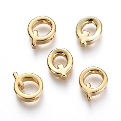 Letter Q Brass Charms, Long-Lasting Plated, Letter, Letter.Q, Q: 9.6x8x3mm, Hole: 1.2mm