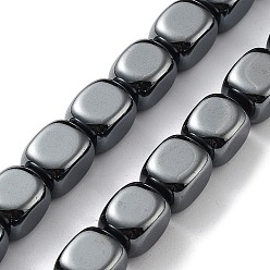 Non-magnetic Hematite Synthetic Non-Magnetic Hematite Beads Strands, Cuboid, 10x8x8mm, Hole: 1.2mm, about 40pcs/strand, 15.94 inch(40.5cm)