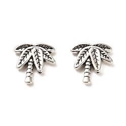 Античное Серебро Сплавочные овальные бусины тибетского стиля , без кадмия и без свинца, дерево, античное серебро, 13x13x3 мм, отверстие : 1.2 мм, Около 833 шт / 1000 г