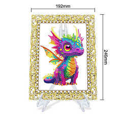 Dragon DIY Acrylic Picture Frame Diamond Painting Kits, Dragon, 246x192mm