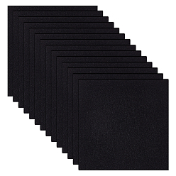 Черный Фетровые листы для рукоделия, нет тканого лоскутного шитья, для кукол своими руками, аксессуары для волос, квадратный, чёрные, 150x148x1 мм, 10 шт / комплект