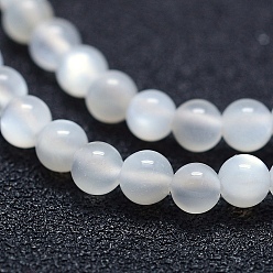 Rainbow Moonstone Natural Rainbow Moonstone Beads Strands, Grade AA, Round, 6mm, Hole: 1mm, about 67pcs/strand, 15.7 inch(40cm)