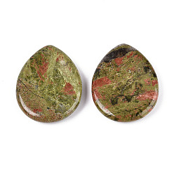 Унакит Натуральные камни унакита для снятия беспокойства, слеза, 45x35x7.5~8 мм