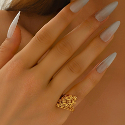 Настоящее золото 18K Латунные регулируемые открытые манжеты для женщин, реальный 18 k позолоченный, внутренний диаметр: 16мм~20мм