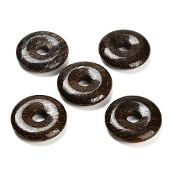 Бронзит Природные подвески бронзитом, подвески в виде пончиков/пи-дисков, 30x6.5 мм, отверстие : 7.5 мм