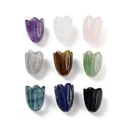 Смешанные камни Бусины из натуральных смешанных драгоценных камней, цветок, 15x12 мм, отверстие : 1.6 мм