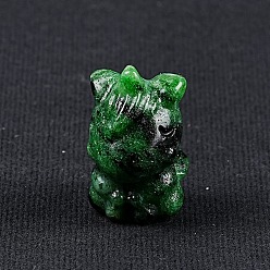 Рубин В Цоизита Натуральный рубин в цоизите, резные статуэтки единорога, статуи для украшения рабочего стола для домашнего офиса, 20x35 мм