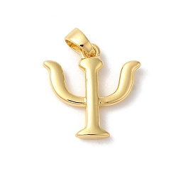 Настоящее золото 18K Стойки обшивки латунные подвески, долговечный, без кадмия и без свинца, психология символ очарования, реальный 18 k позолоченный, 16x16x2 мм, отверстие : 5x3 мм